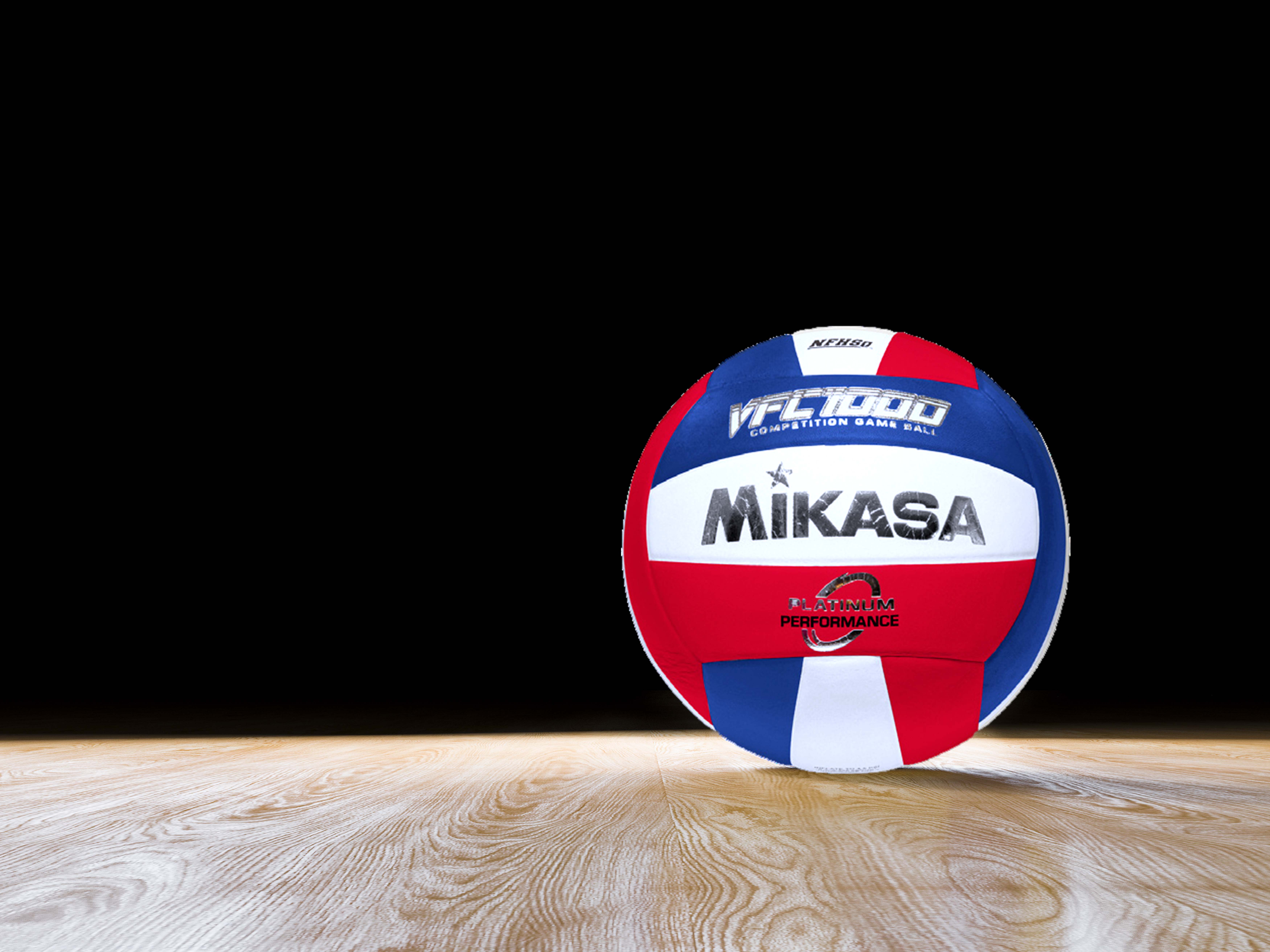 volleyball sitting on a court