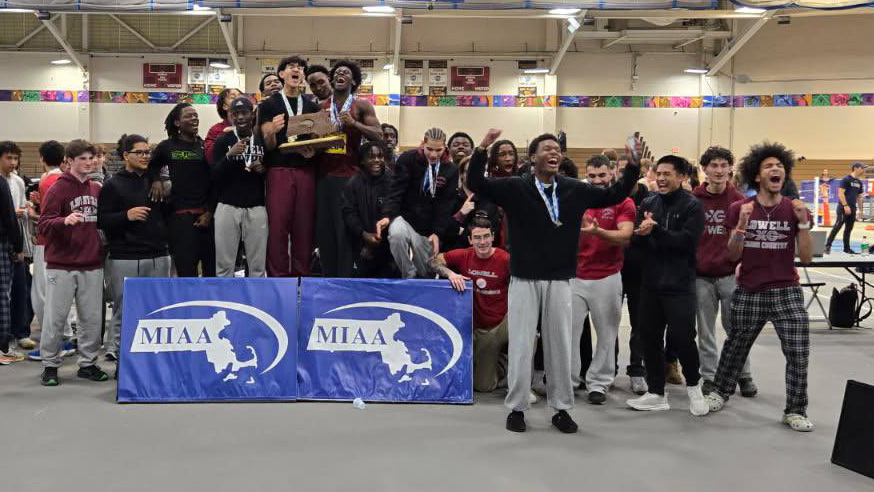 Lowell 2025 Division 1 Indoor Track champion