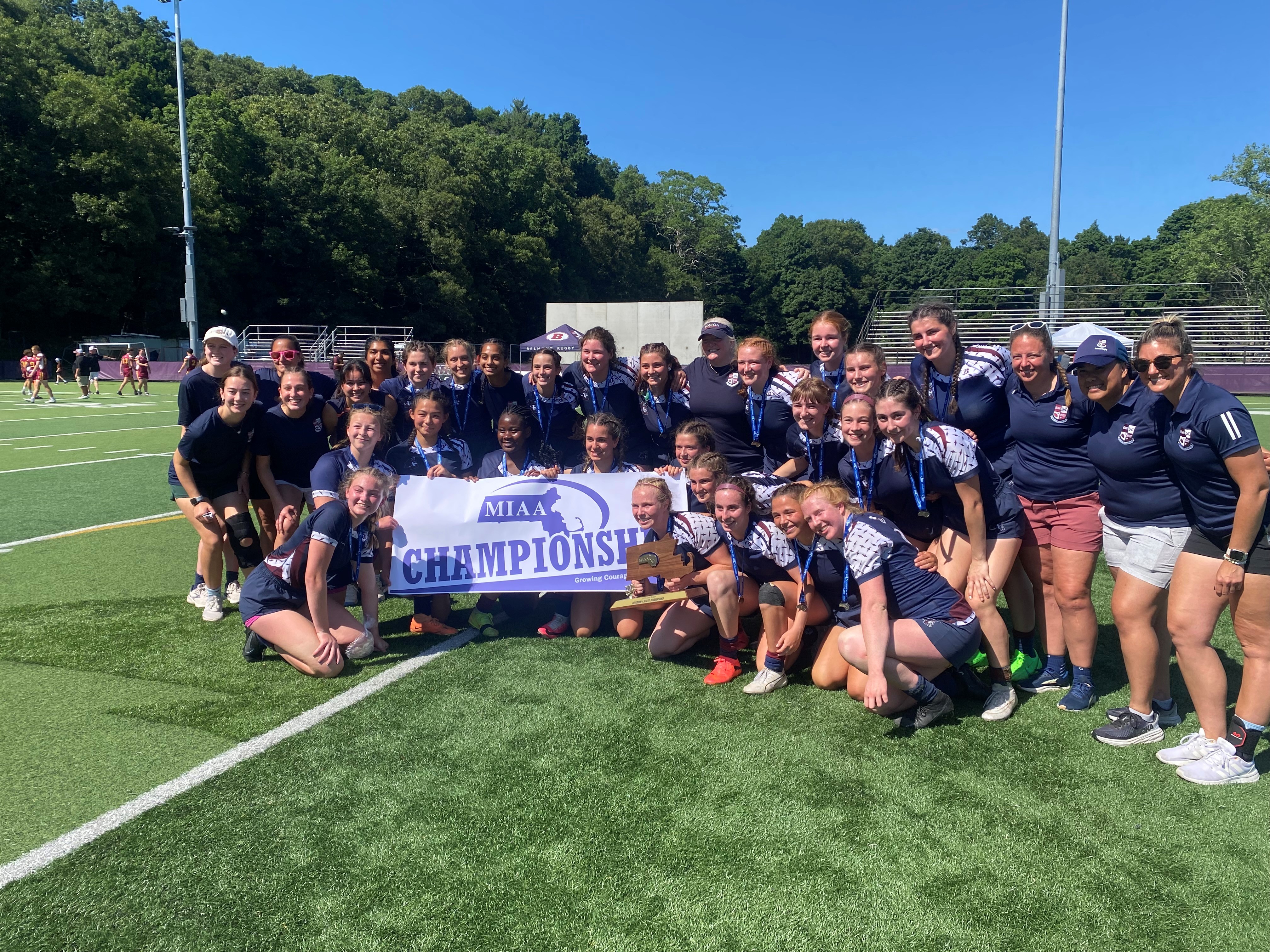The 2024 MIAA Division 1 Girls Rugby champion: Belmont HS