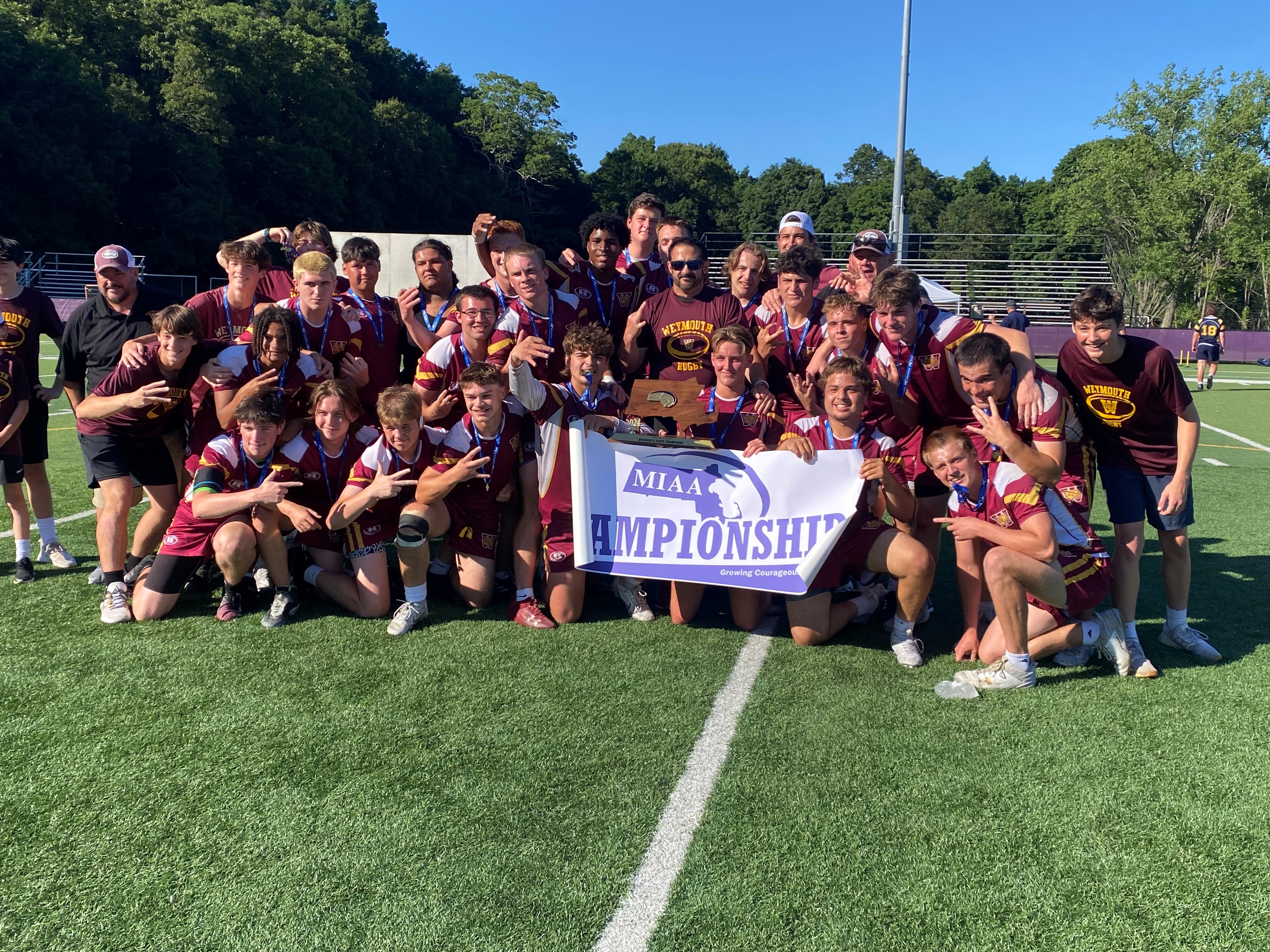 The 2024 MIAA Division 2 Boys Rugby champion: Weymouth HS